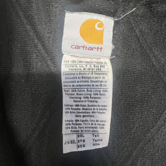 Vintage Carhartt J14 SDL Santa Fe Jacket 2XL Sandstone Duck Flannel Lined - Picture 2 of 10